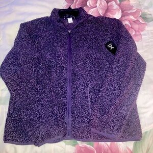 Xersion Plush Sherpa Deep Purple/Plum Women's Full Zip Jacket Size Small NWT
